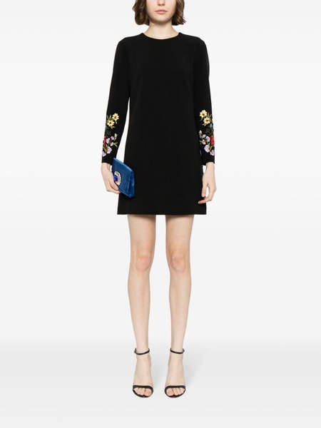 Lily floral-embroidered minidress