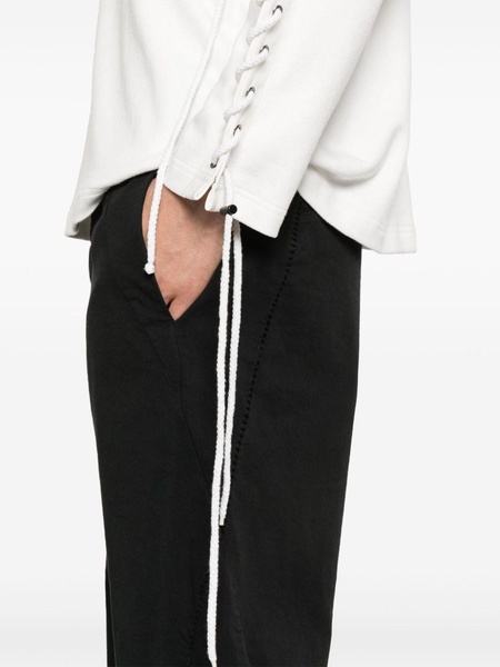 cropped tapered trousers