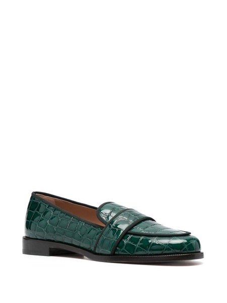 Martin croco-embossed detail loafers