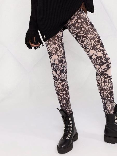 New Baroque  printed tulle leggings