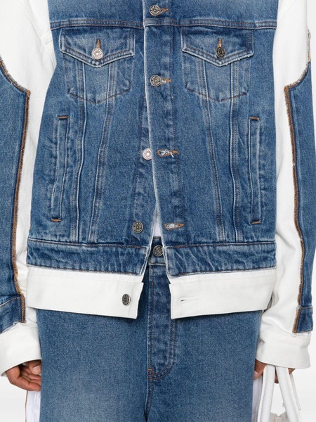 Trompe L'oeil panelled denim jacket