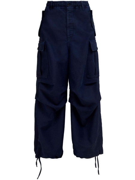 cargo-pocket cotton trousers 