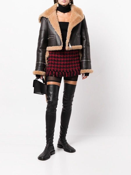 cropped shearling jacket