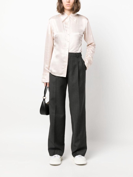 striped wool tailored trousers