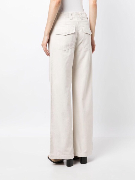 Paloma cotton wide-leg trousers