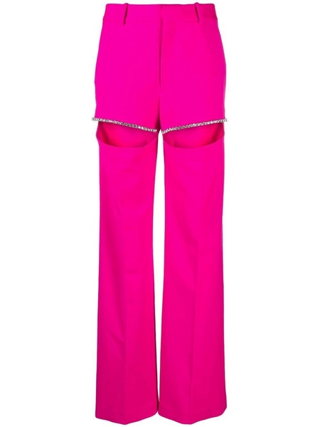 Crystal Slit crepe trousers