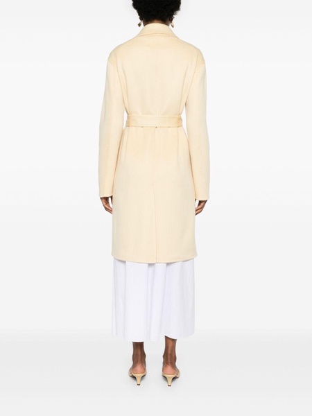 belted cashmere long coat