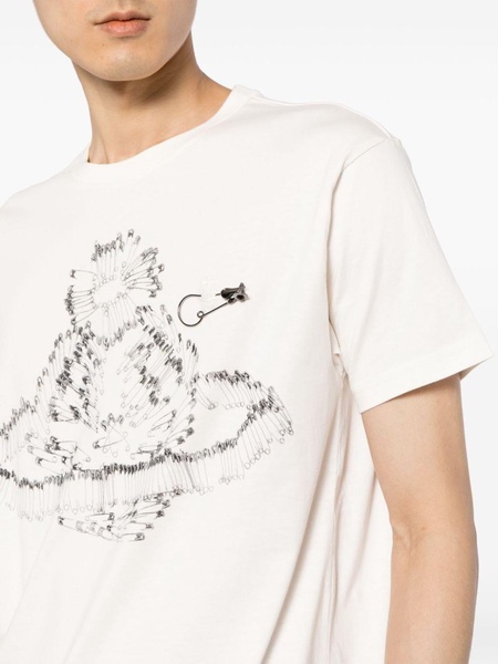 safety-pin cotton T-shirt