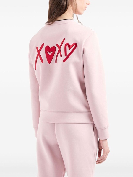 heart-logo-embroidered sweatshirt 