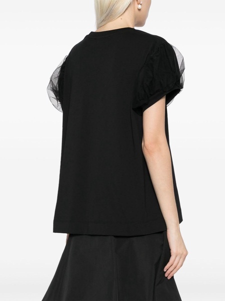 puff-sleeve T-shirt