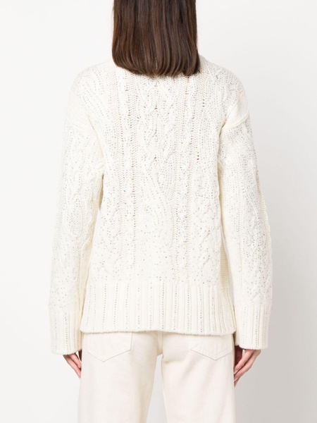 crystal-embellished knit jumper