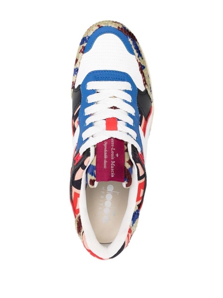 multicolour panelled sneakers