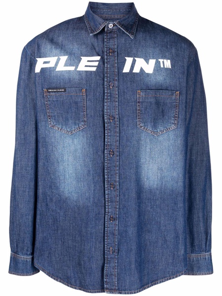 logo denim shirt 