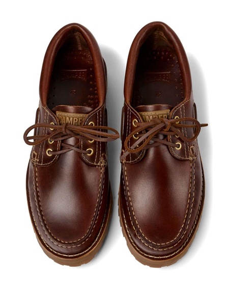 Nautico apron-toe leather boat shoes