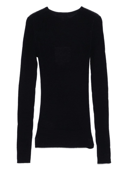 ribbed-knit crew-neck sweater