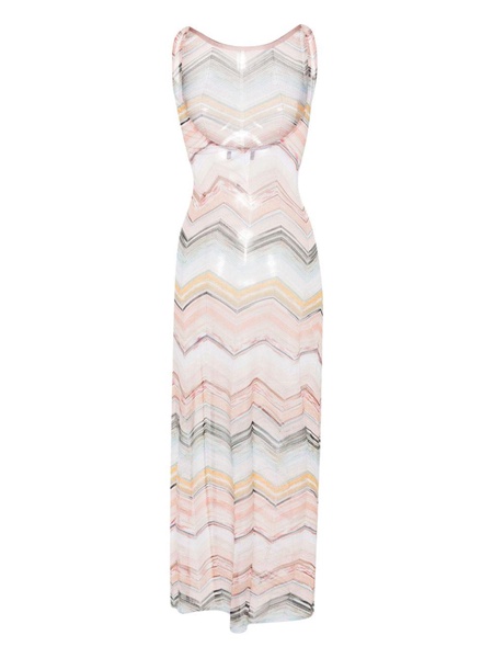 chevron-pattern beach dress