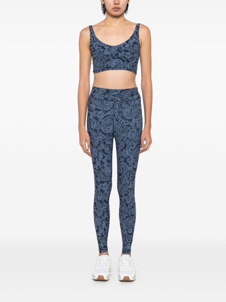 paisley-print performance leggings