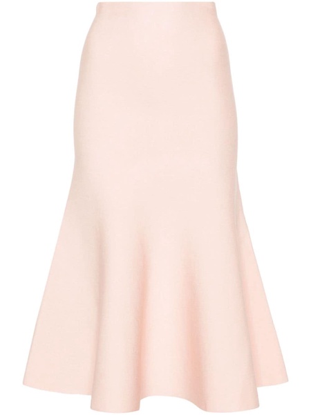 High-rise flared midi skirt 