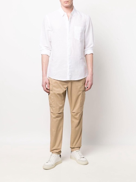 drawstring-waist tapered trousers