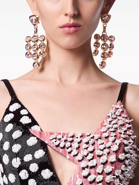 crystal-embellished drop earrings