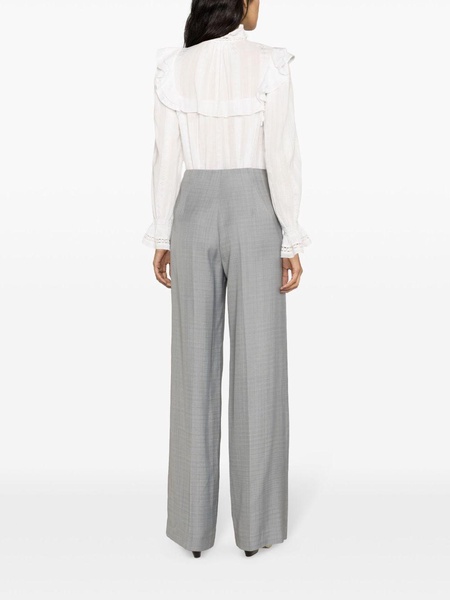 high-waisted palazzo pants