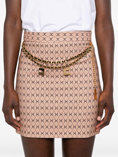 geometric-print mini skirt