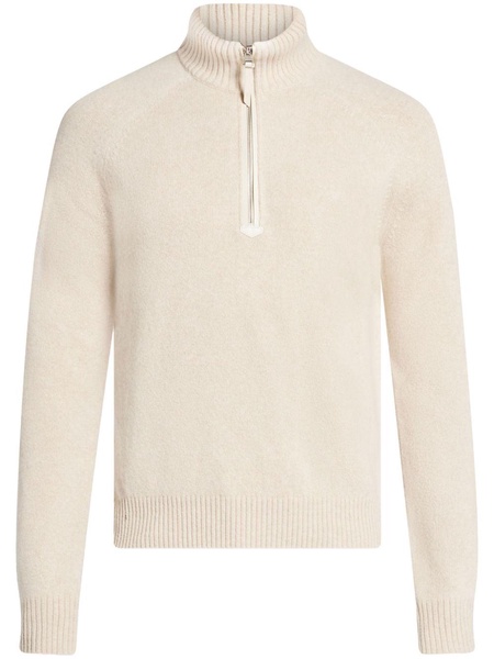 half-zip knitted jumper 