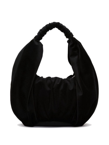 RUFFLE SHOPPER - VELVET SHOULDER BAG