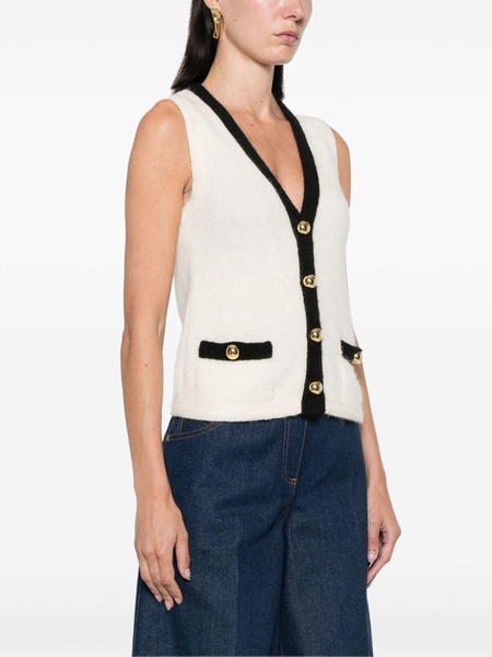 contrasting-trim vest