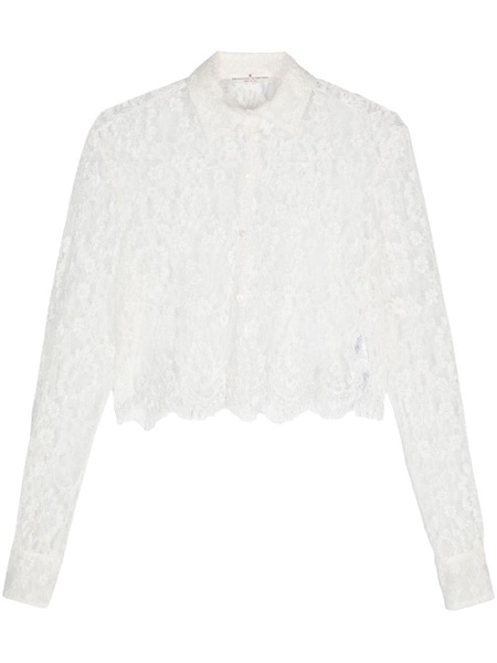 lace cropped shirt