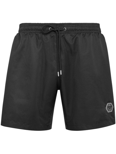 appliqué-logo swim shorts