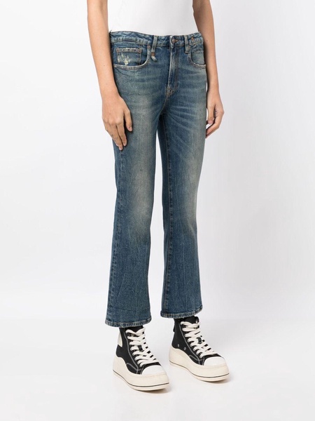 low-rise flared jeans 