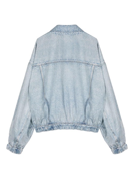 zip-up denim jacket