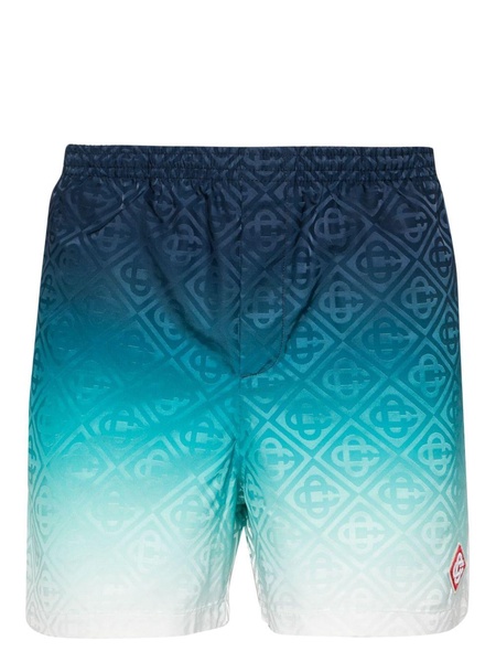 logo-jacquard swim shorts