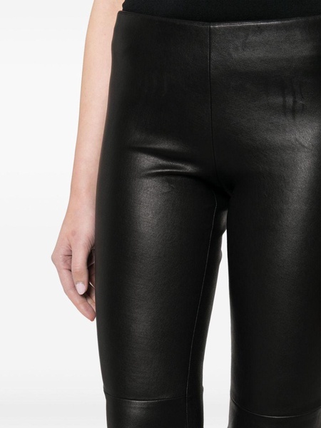 cropped leather trousers