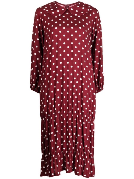 polka-dot Peter Pan-collar dress