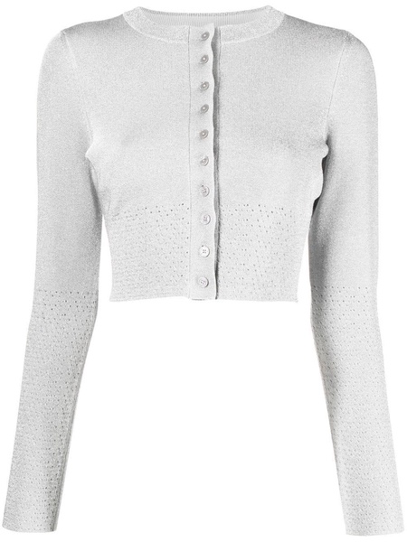 lurex cropped cardigan