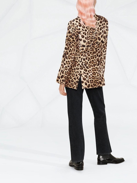 leopard-print blazer