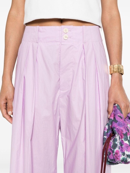 pleated palazzo trousers