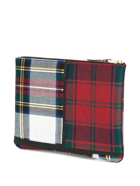 tartan patchwork clutch