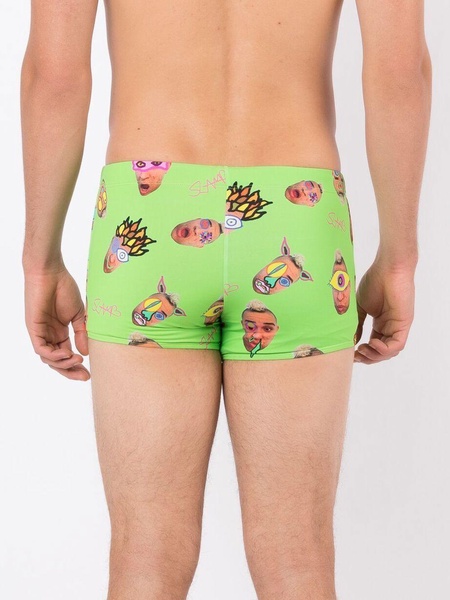 abstract-print swimming trunks