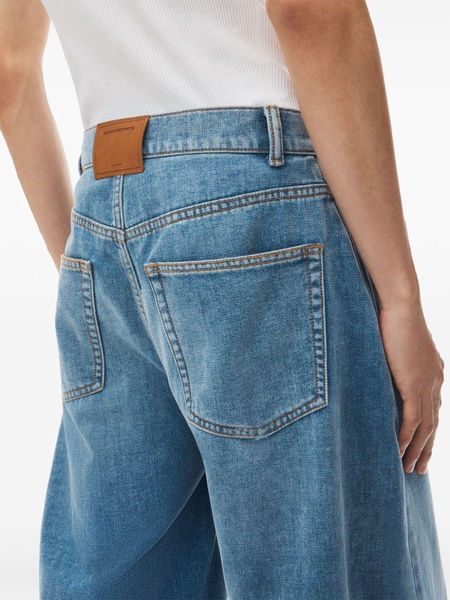 mid-rise wide-leg jeans