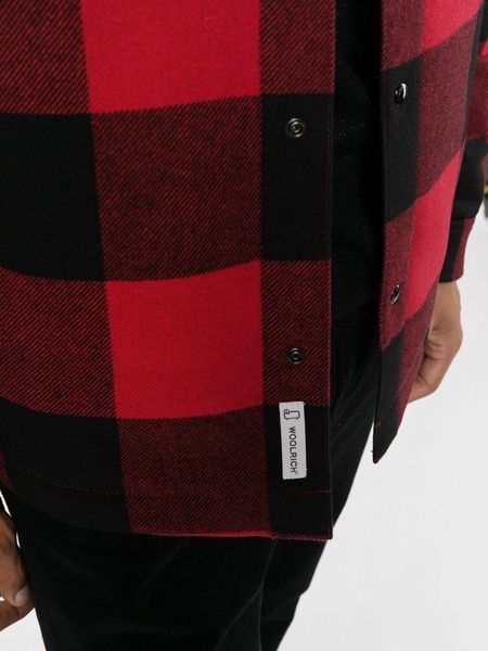 plaid check-print shirt jacket