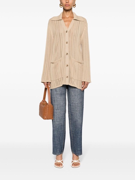 Samina open-knit cardigan