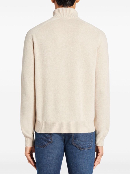 half-zip knitted jumper 