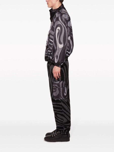 Marmo-print windbreaker