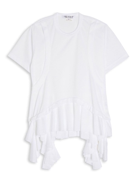 ruffled jersey T-shirt