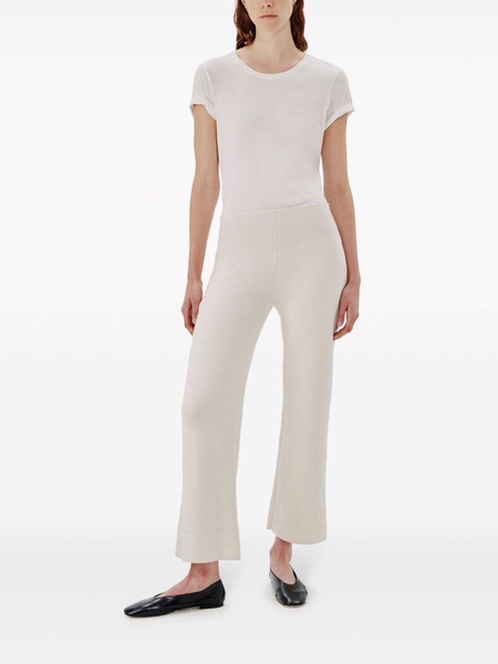 ribbed-knit cropped trousers