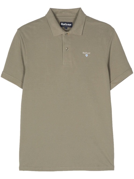 logo-embroidered cotton polo shirt