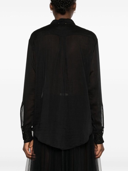 semi-sheer long-sleeve shirt